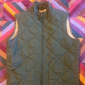 JCREW Men's Green Quilted Vest (Medium)